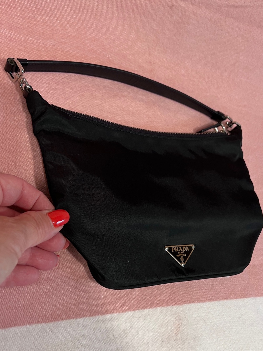 Prada⭐️Authentic! Black Nylon Mini Bag! with authenticity card.